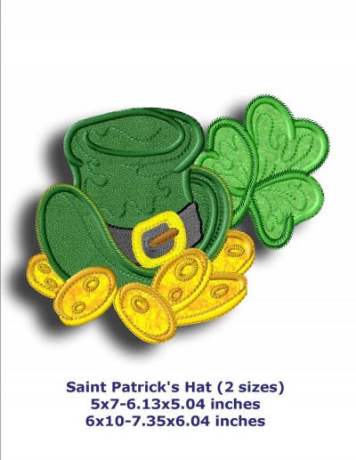 free machine embroidery st patricks day