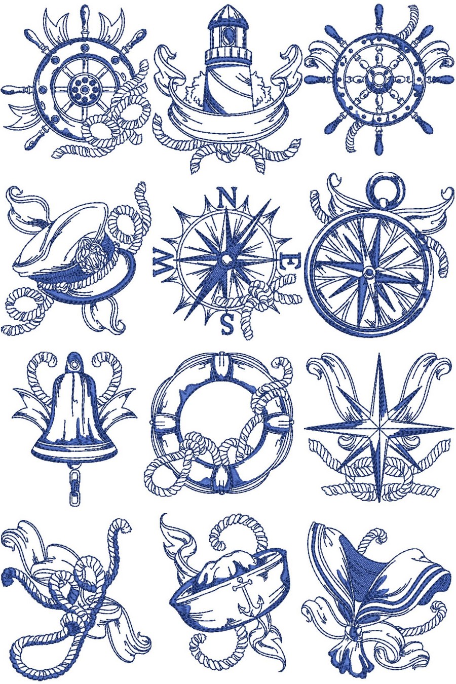 Chevron Nautical Machine Embroidery Designs By Sew Swell