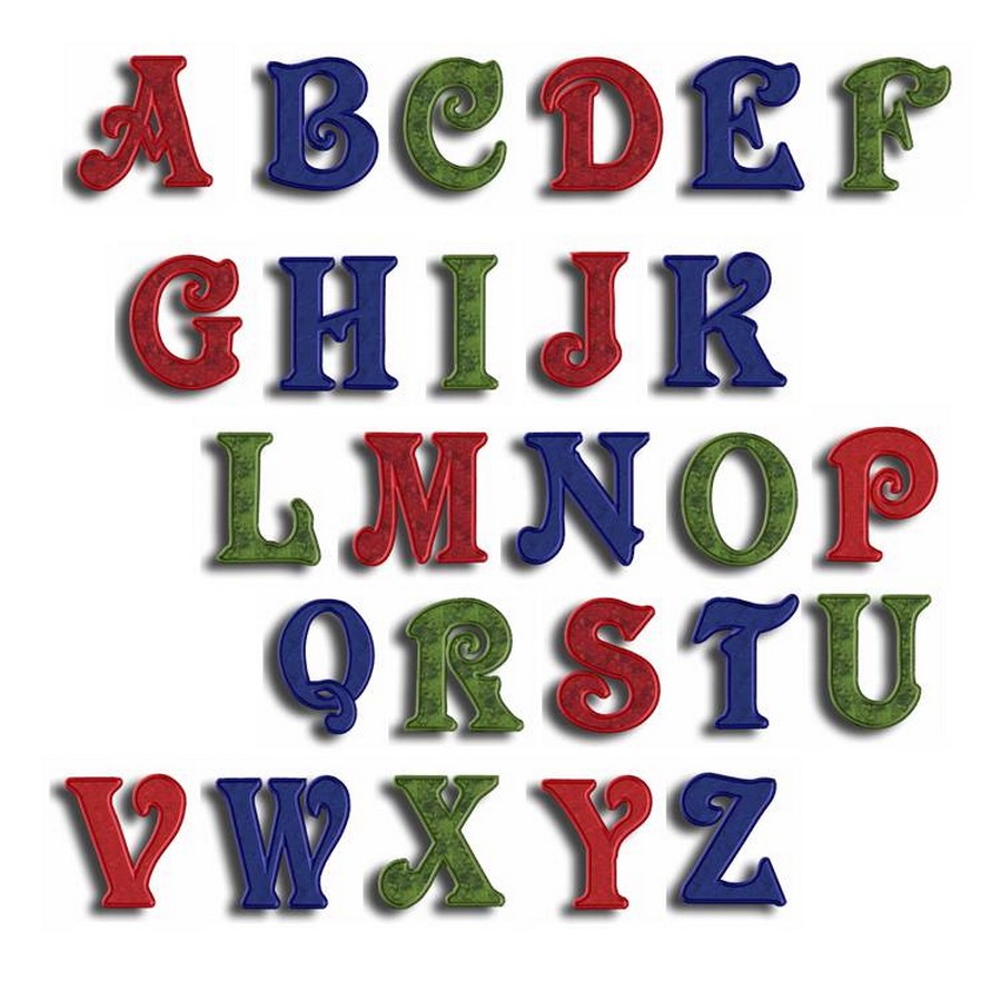 Embroidery Alphabet Letters