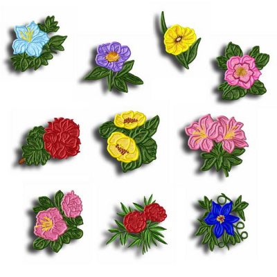 Backyard Flowers Pack | Machine Embroidery Designs By Sew Swell