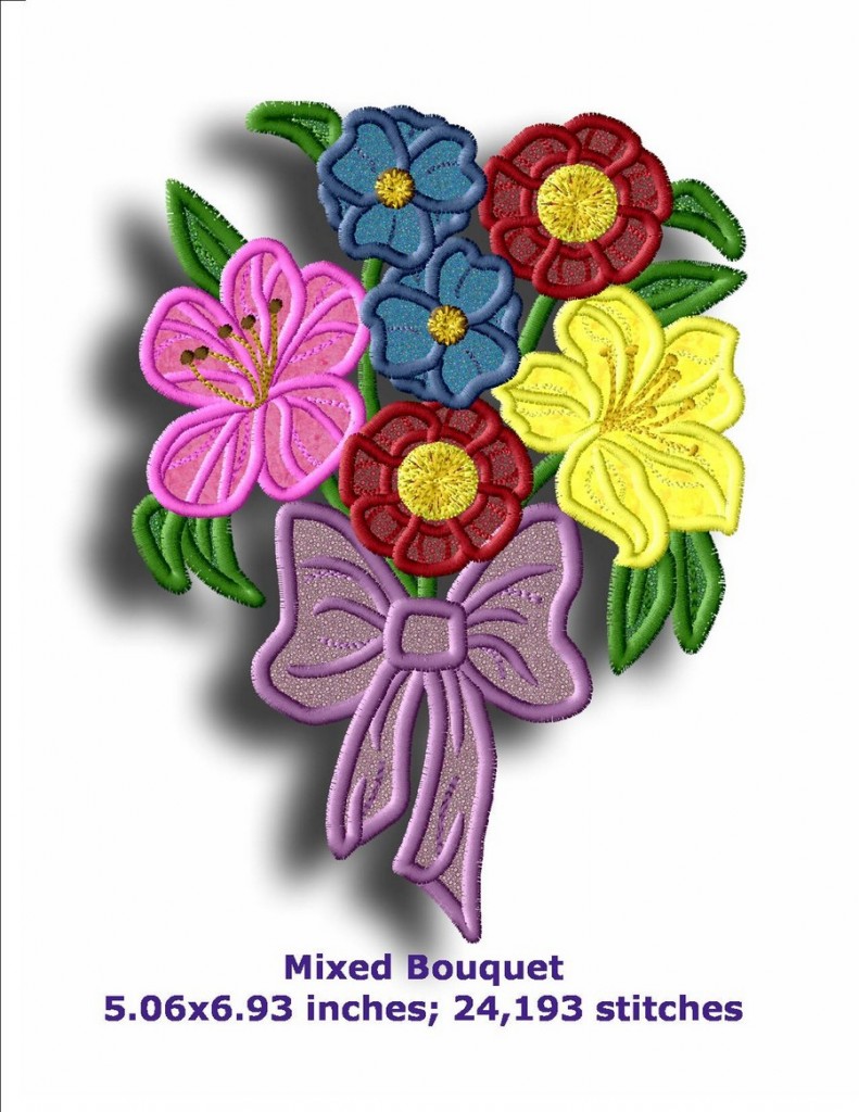 Bouquets And Bows Machine Embroidery Designs By Sew Swell