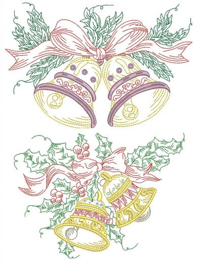 Christmas Bells Collection  Machine Embroidery Designs By Sew Swell