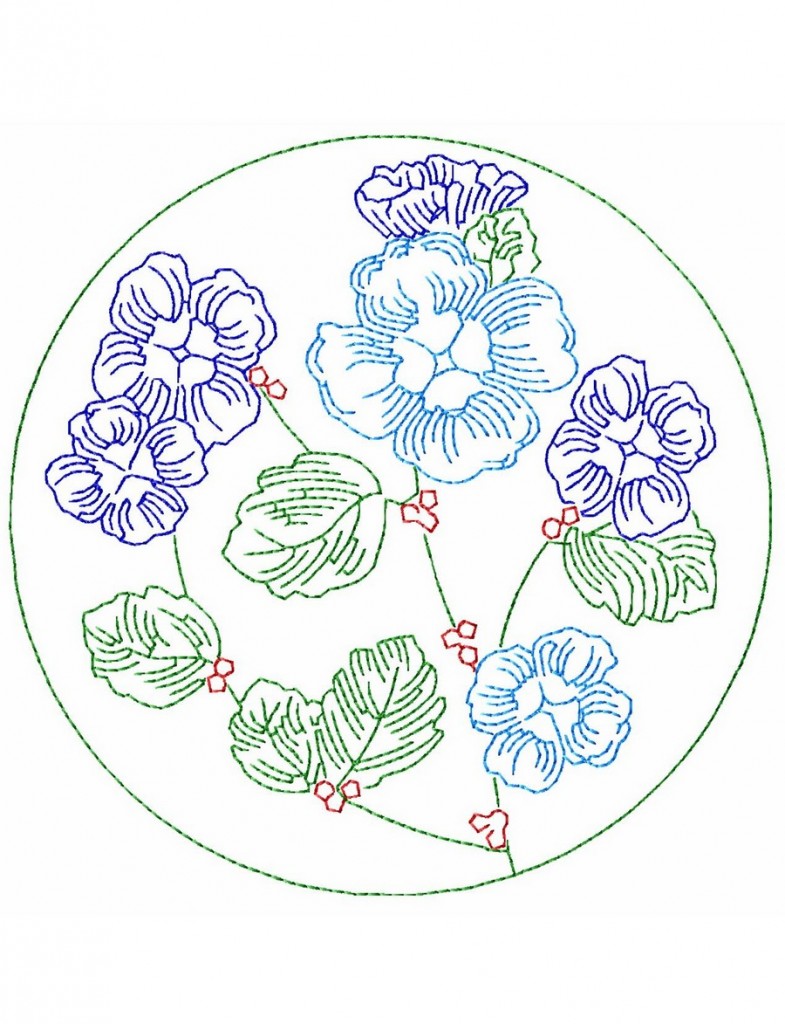 Free Circle of Flowers Collection Machine Embroidery Designs By Sew Swell