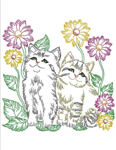 Cute and Cuddly Kittens Machine Embroidery Designs By Sew Swell