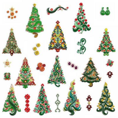 Enchanting Christmas Trees  Machine Embroidery Designs By Sew Swell