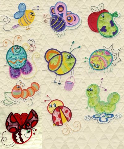 Fun Bugs Collection | Machine Embroidery Designs By Sew Swell