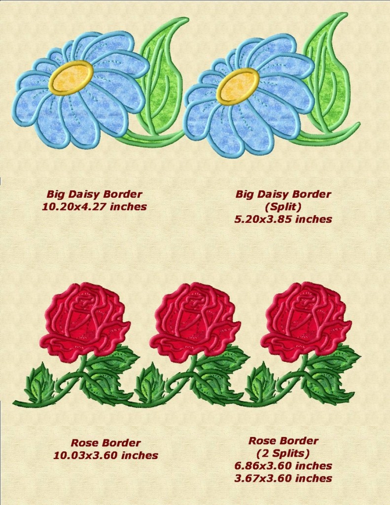 Garden Borders Collection Machine Embroidery Designs By Sew Swell