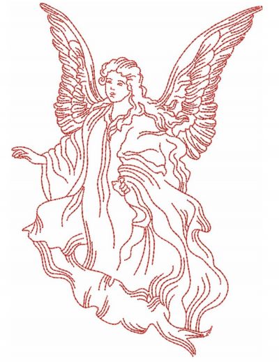 Redwork Angels Designs | Machine Embroidery Designs By Sew Swell