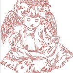 Redwork Little Angels | Machine Embroidery Designs By Sew Swell