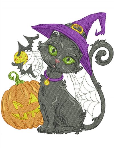 Halloween Black Cats | Machine Embroidery Designs By Sew Swell