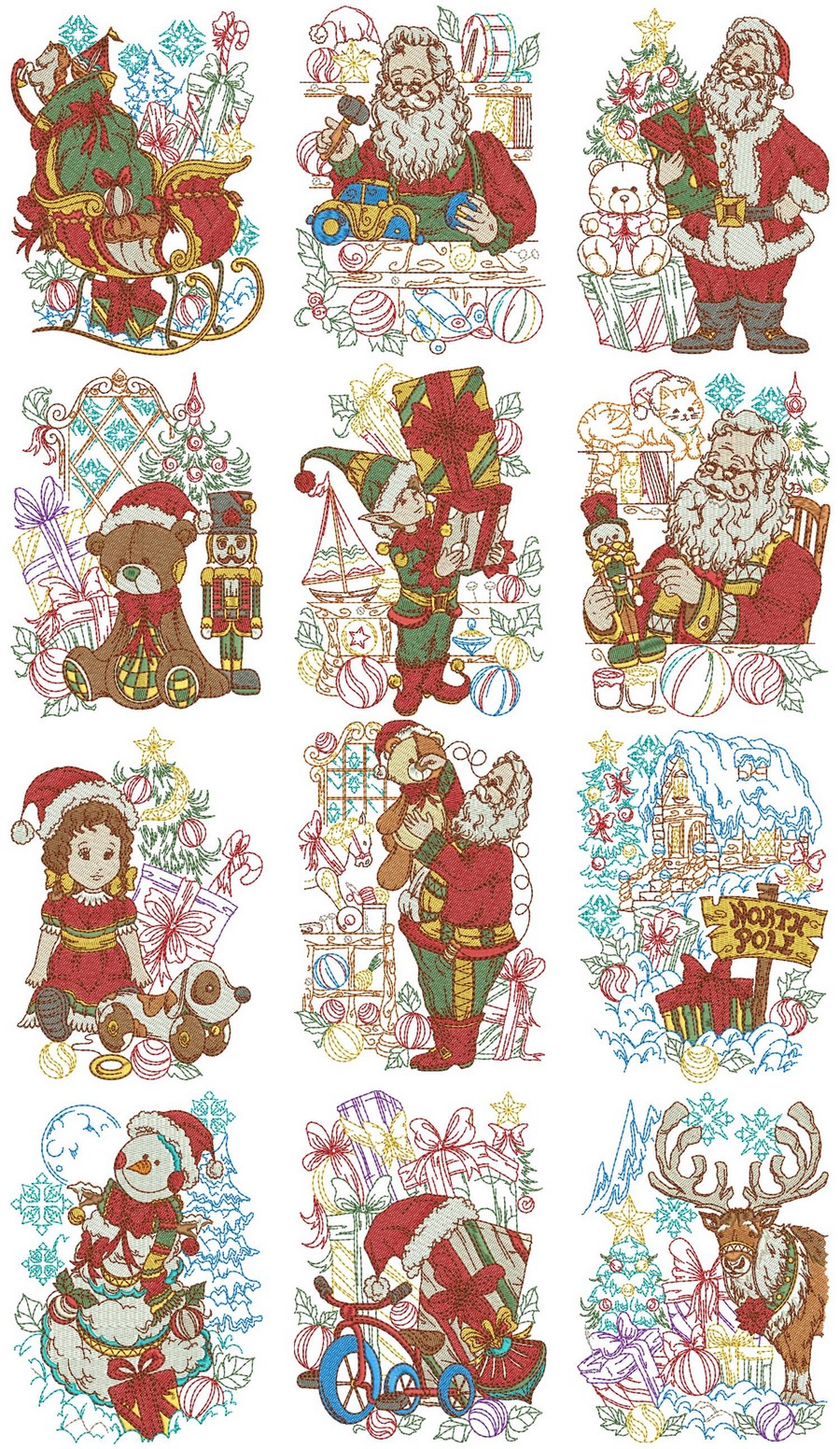 Vintage Santa’s Workshop Collection | Machine Embroidery Designs By Sew