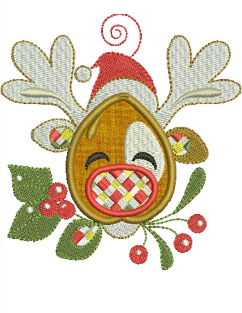 Christmas Applique Reindeer Machine Embroidery Designs By Sew Swell