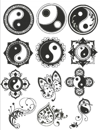 Yin Yang Elegance | Machine Embroidery Designs By Sew Swell