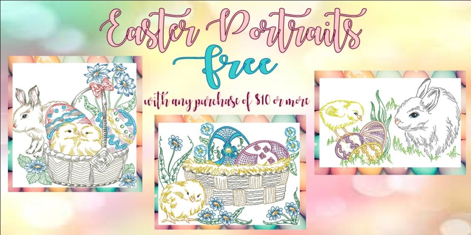 easter portraits free banner